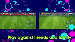 eFootball online friend match gameplay on Android with touch controls visible
