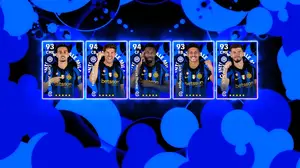 eFootball player cards showing Inter Milan squad ratings up to 94